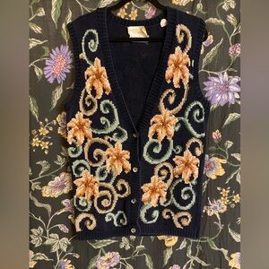 Marisa Christina - Vintage Floral Sweater Vest